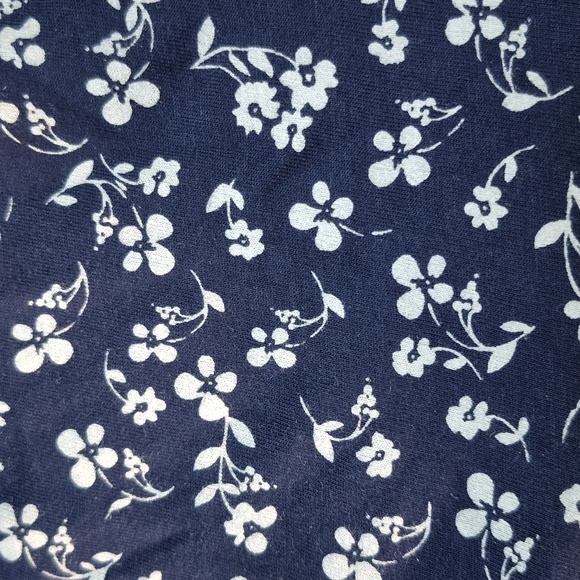 J. Crew 100% Cotton Navy Floral V-Neck Tiered Midi Dress Size Large, New W Tags - Picture 12 of 12